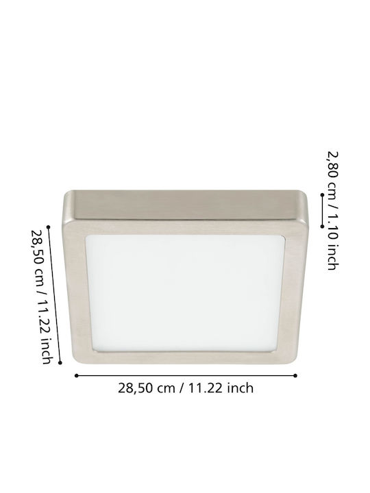 Eglo Fueva 5 Square Outdoor LED Panel 20W with Natural White Light 28.5x28.5cm