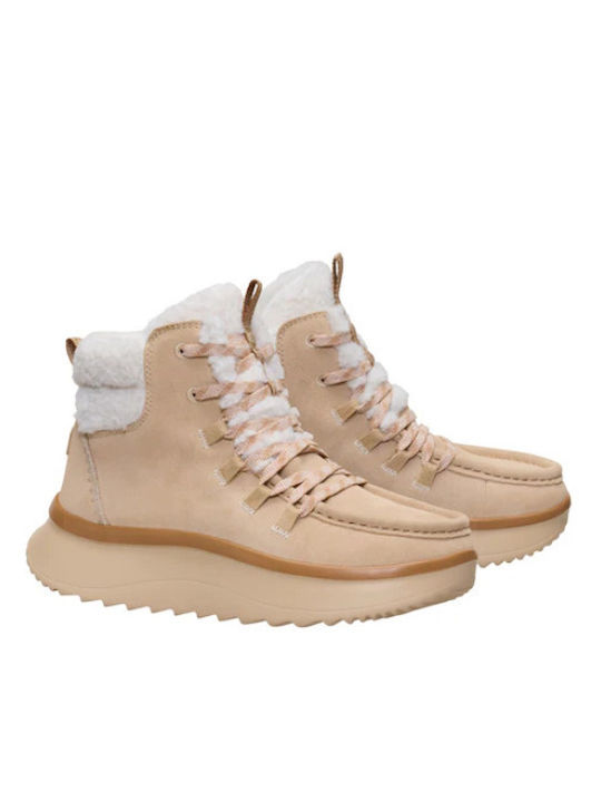 Wendy Peak Suede Women's Ankle Boots Beige