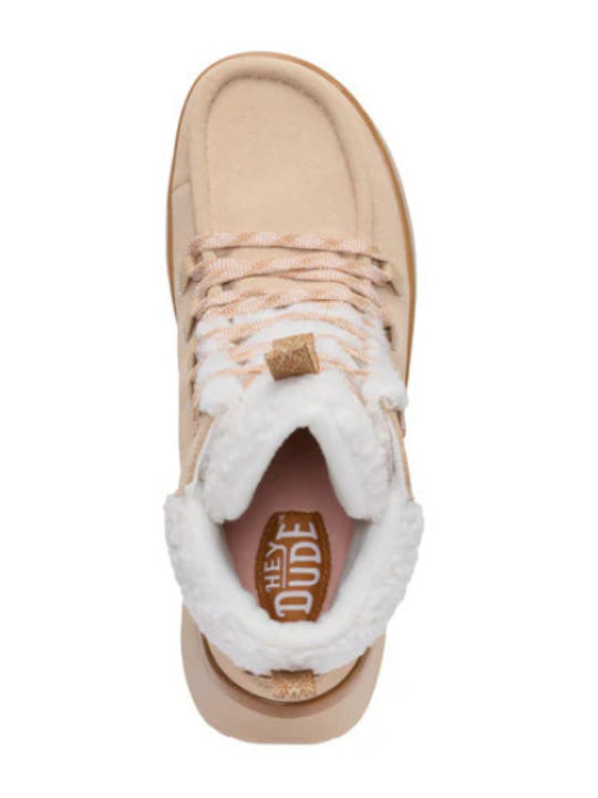Wendy Peak Suede Women's Ankle Boots Beige