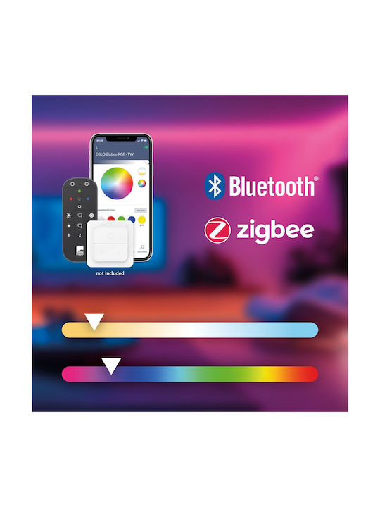 Eglo Marghera Smart Ceiling Mount Light 60cm Black with Integrated LED and Remote Control