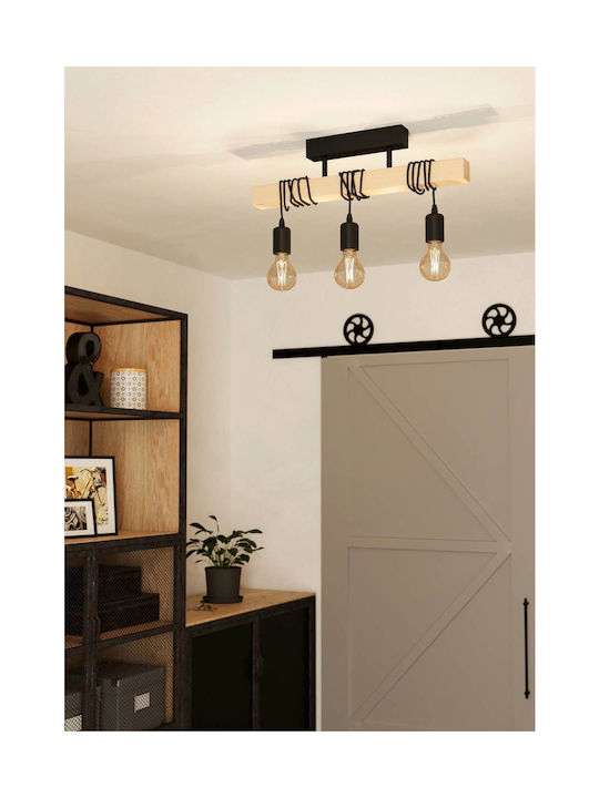 Eglo Ceiling Mount Light Brown with Socket E27