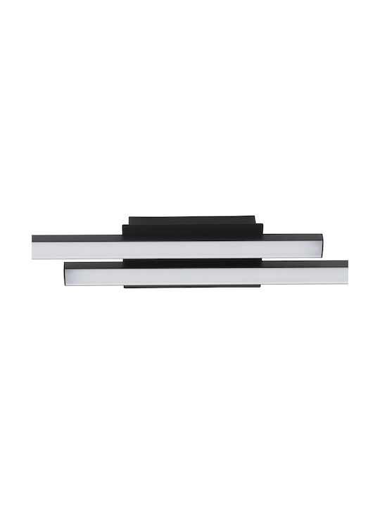 Eglo Fraioli-Z Smart Ceiling Mount Light 105.5cm Black with Integrated LED and Remote Control