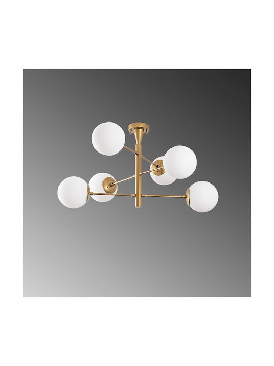Opviq Deckenleuchte 75cm Gold mit Fassung E14