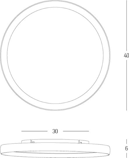 Zambelis Lights Plafonieră de Tavan 40 cm Gri cu LED Integrat