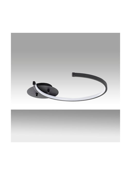 Opviq Ceiling Mount Light 46cm Black with Integrated LED
