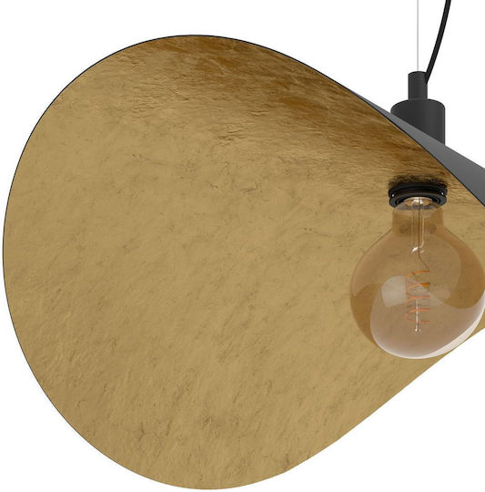 Eglo Saceda Κρεμαστό Φωτιστικό Μαύρο με Ντουί E27 80x55x200εκ.
