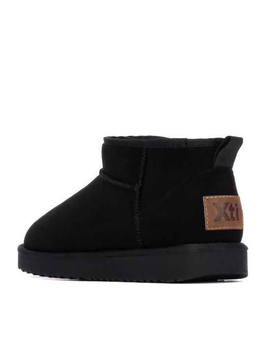 Women's Ankle Boots with Fur Black