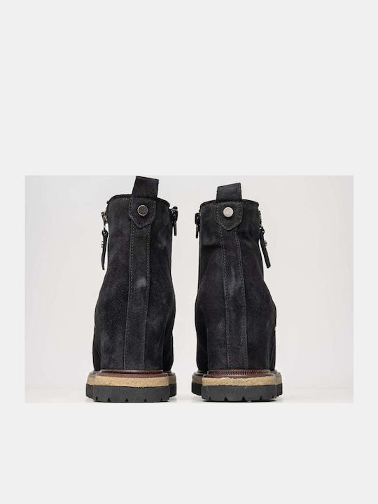Leather Women's Ankle Boots Black