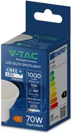 V-TAC LED-Lampe 10W für Fassung GU10 Warmes Weiß