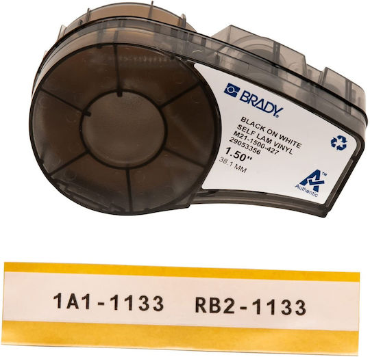 Brady Label Maker Tape 21m x 38.1mm in White Color 1pcs