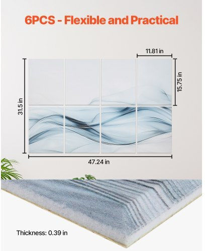 3D Wall Panels Adhesive Green 15.8x11.8cm 8 Pieces