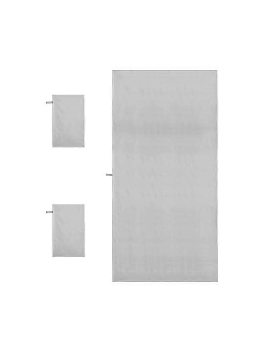 Σύνολο Πετσέτας Αθλητισμού 3 Pcs Γκρι 42011501