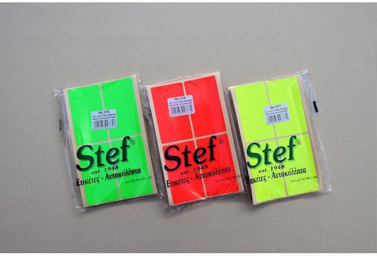Stef Labels 80τμχ Kleine Klebeetiketten Rechteckige in Gelbe Farbe 104x80mm