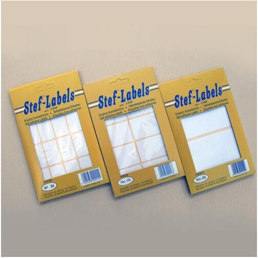 Stef Labels Small Adhesive Labels in White Color 40x72mm