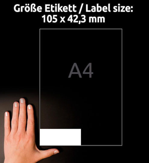 Avery 1400 Self-Adhesive Rectangular A4 Labels 105x42.3mm