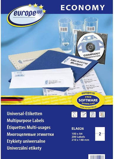 Avery 200 Selbstklebende A4-Etiketten 210x148.5mm