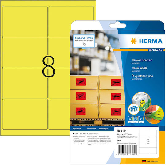 Herma 160 Self-Adhesive Rectangular A4 Labels 99.1x67.7mm