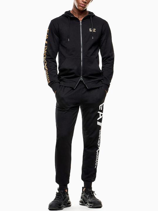 Ζακέτα με Κουκούλα Black / Gold
