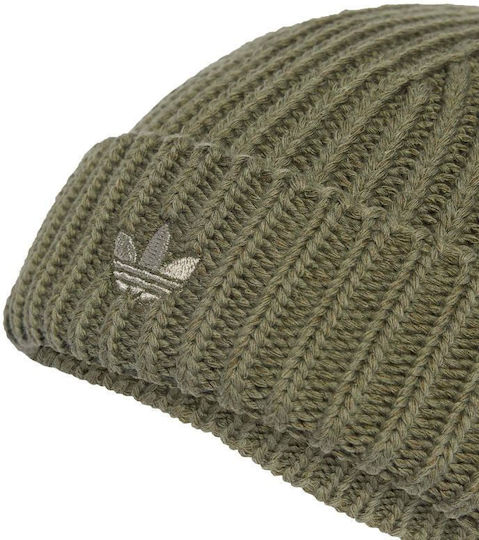 Beanie Unisex Σκούφος Πλεκτός σε Χακί χρώμα