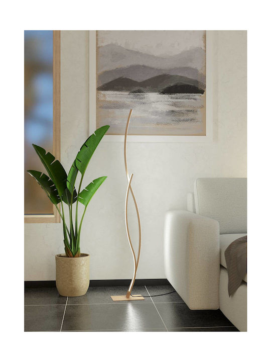 Eglo Grisolia LED Φωτιστικό Δαπέδου με Φυσικό Λευκό Φως 2500lm Καφέ