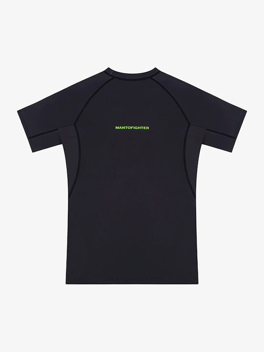 Manto Short Sleeve Shirt MN-R935-BK for Jiu-Jitsu Black