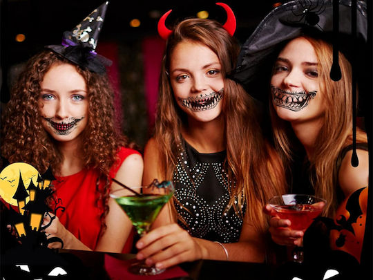 Set of 3 Semi-permanent Tattoos Zola Halloween Monster Design