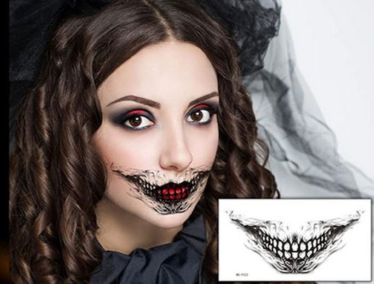 Set of 3 Semi-permanent Tattoos Zola Halloween Monster Design