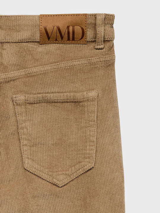 Flash Women's Fabric Trousers Flared Beige