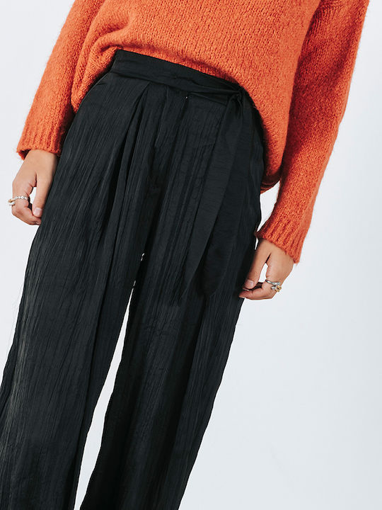 Damen Stoff Hose Black