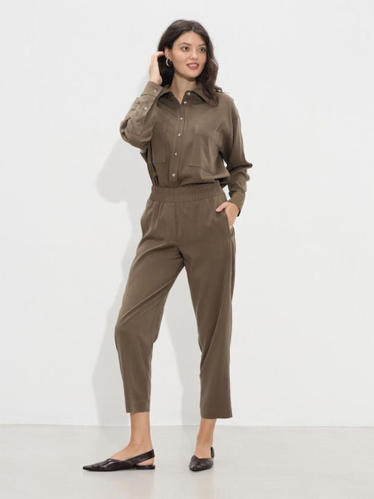 Dama Tesatura Pantaloni Olive