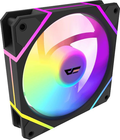 Darkflash DM12 Pro Reverse Blade Case Fan 120mm with ARGB Lighting and 4-Pin PWM Connection