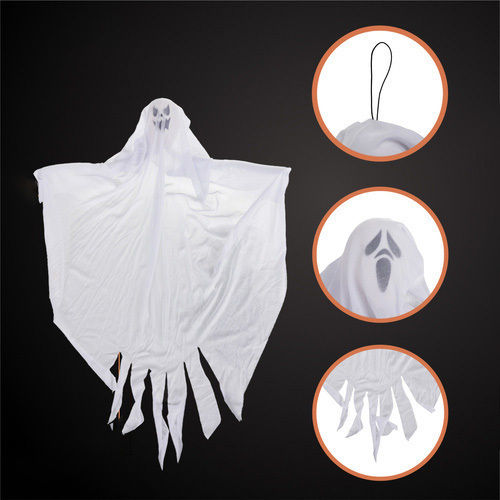 Set 3 Fantome Decorative Halloween Zola 55 X 75 Cm Agățate Albe