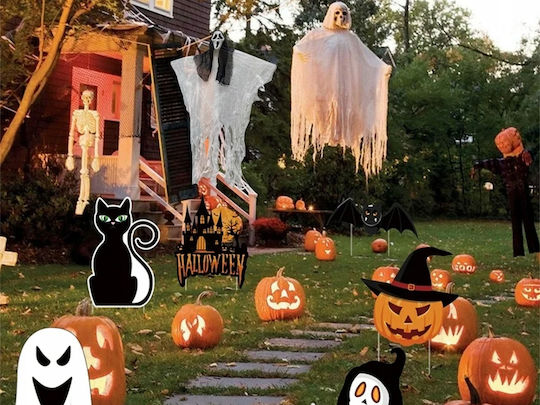 Halloween Skeleton Decoration Zola Hanging 50 X 90 Cm White Black
