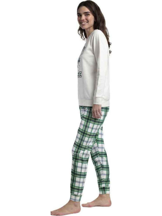 Disney Winter Damen Pyjama-Set White Disney Ski Mouse