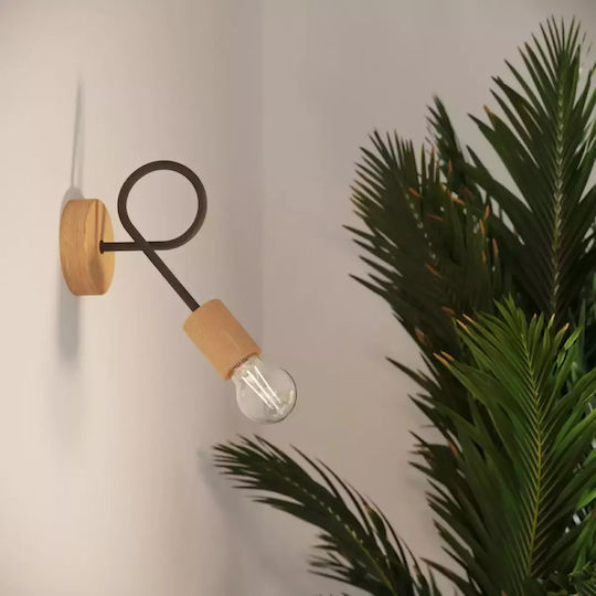 Sollux Classic Lamp Wall with Socket E27 Black
