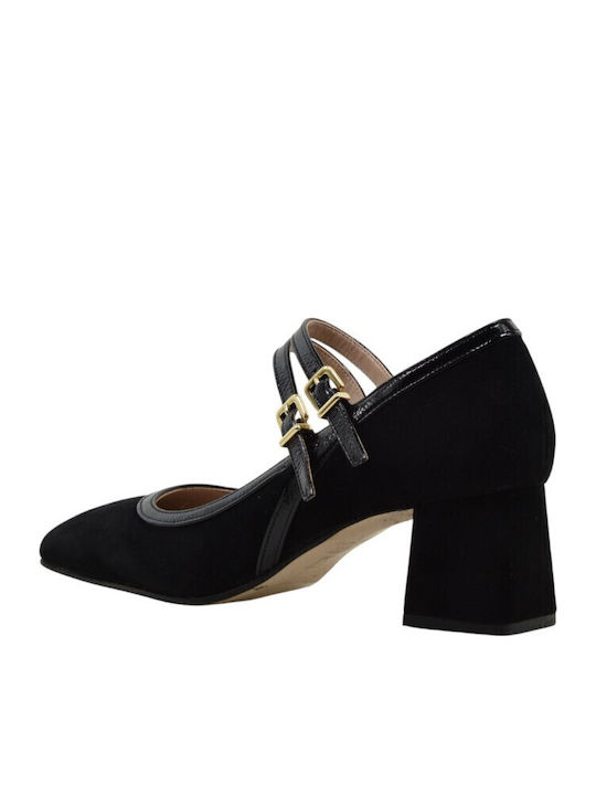 Leder Pumps Schwarz