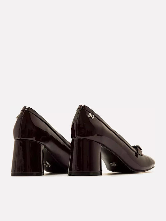 Pantofi cu toc Burgundy