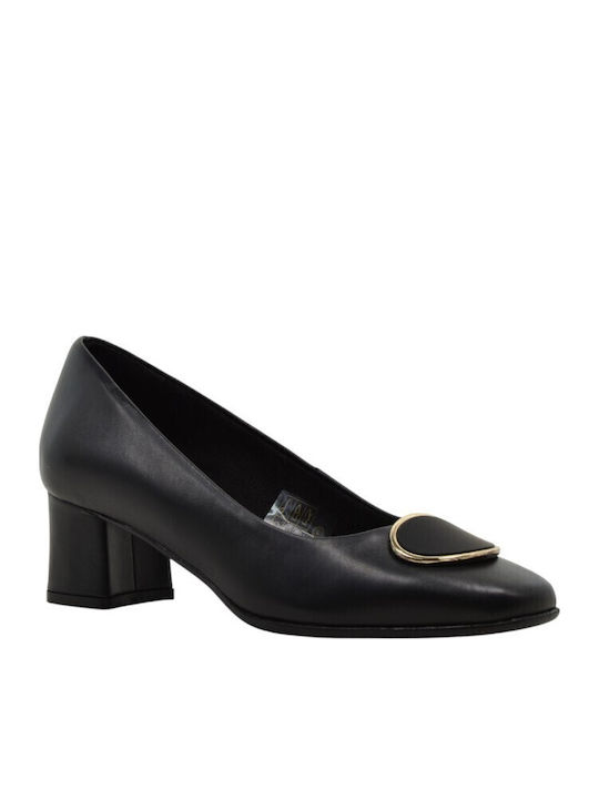 Leder Pumps Schwarz