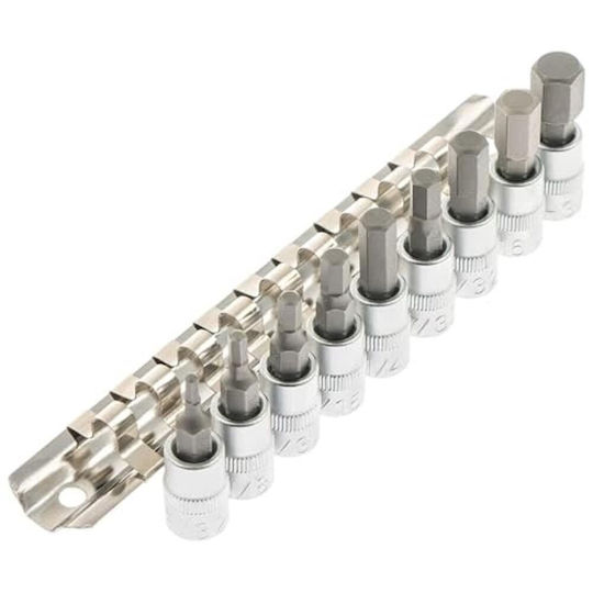 BGS Technic Битови ключове с Ален и Квадратно Гнездо 1/4'' Комплект 9бр