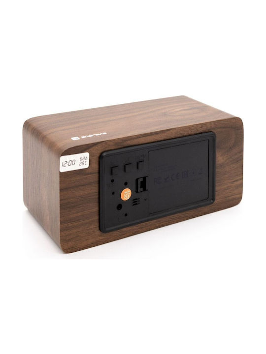 Evelatus Tabletop Digital Wooden Clock EMC01WD