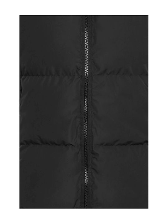 Sleeveless Jacket Puffer Waterproof and Windproof Black Beauty