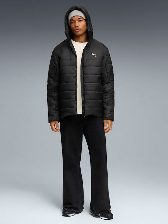 Essentials Μπουφάν Puffer Αδιάβροχο Μαυρο