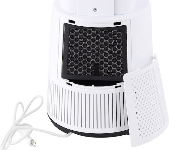 Lean Toys Ventilator Klingenlos 45W mit Fernbedienung Weiß