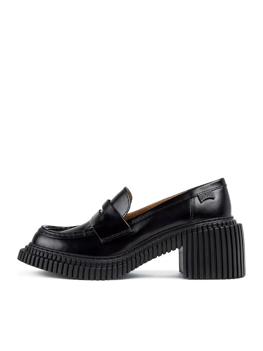 Δερμάτινα Γυναικεία Loafers σε Μαύρο Χρώμα
