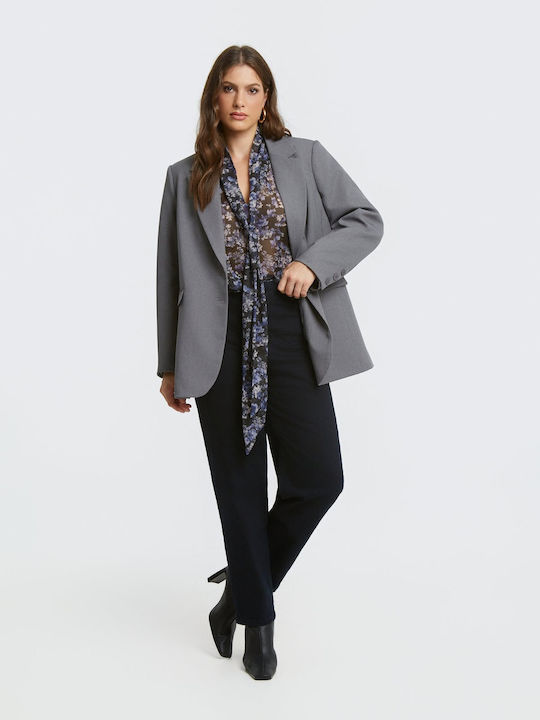 Mat Fashion Женски Сако Сив