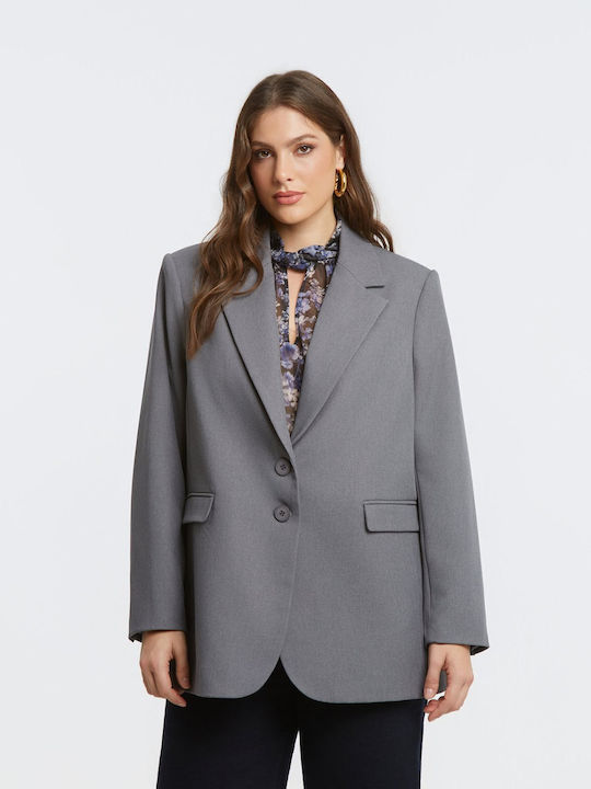 Mat Fashion Женски Сако Сив