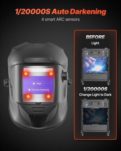 Vevor Welding Helmet with 100x59.4mm Visual Field Multicolour