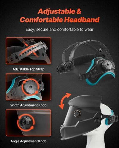 Vevor Welding Helmet with 100x59.4mm Visual Field Multicolour