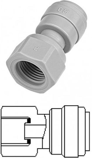 Quick Connector Straight Coupling 1/4" Pipe Female Thread 7/16" Dmfit