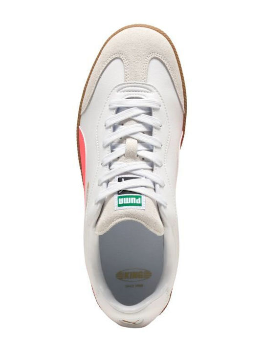 PUMA King 21 Fußballschuhe Halle Weiß